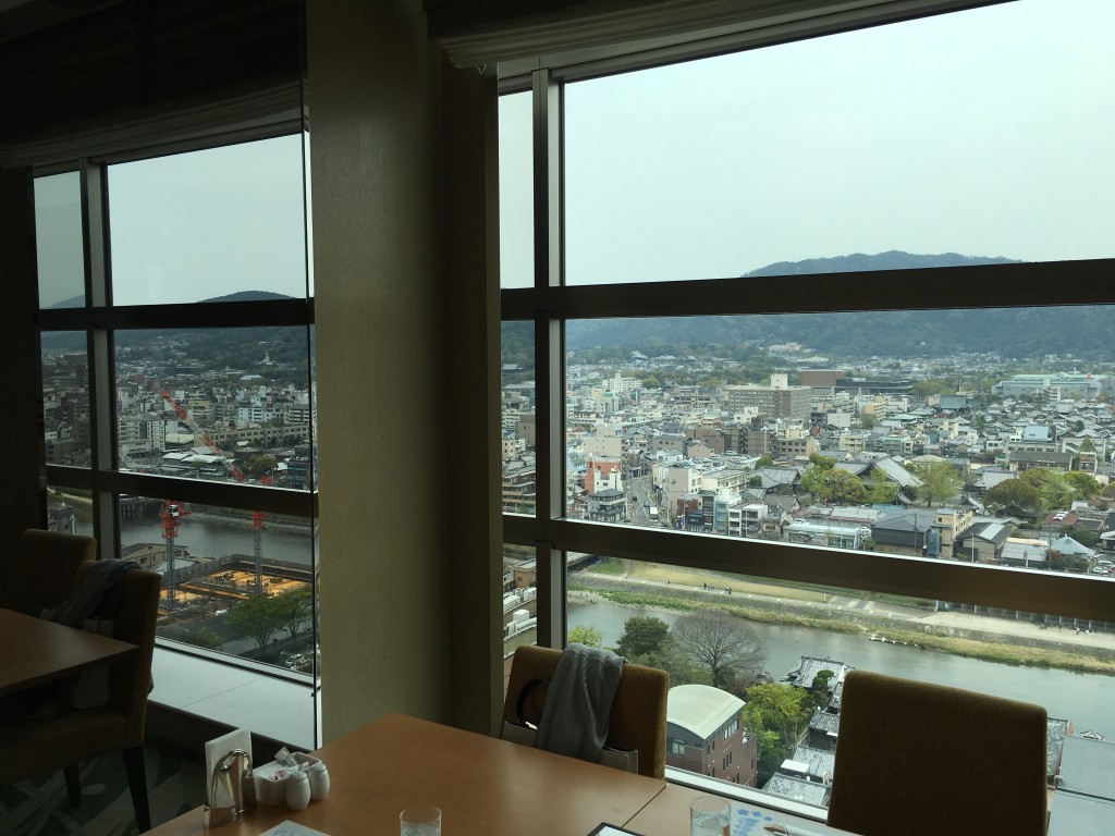 レストランから見る京都市内